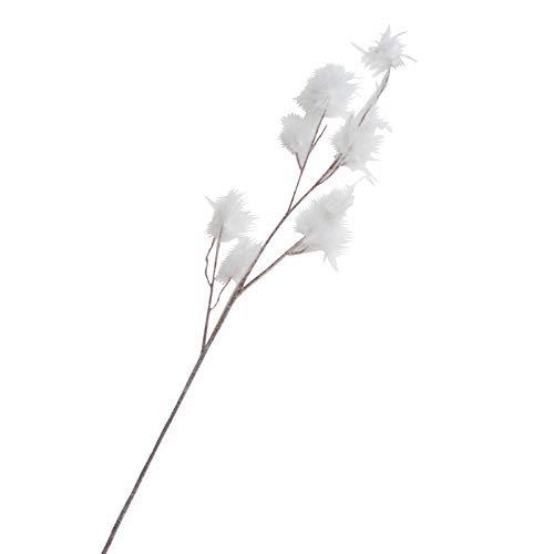Factory Direct Craft White Feather Flocked Branch | 1 Piece