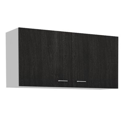 Tuhome Napoles 39" W Double Door Wall Cabinet with Spacious Interior, Two-Tone Finish, Ideal for Kitchen, Office, Bathroom, or Garage Storage