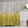 Ambesonne Rustic Shower Curtain, Wood Panels Background with Digital Tones Effect Country House Image, Cloth Fabric Bathroom Decor Set with Hooks, 69" W x 75" L, Pineapple Grey view 1
