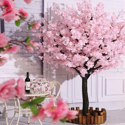Vicwin-One Artificial Cherry Blossom Trees Japanese Cherry Blossom Pink/Light Pink Fake Sakura Flower Indoor Outdoor Home Office Party (Light Pink, 6FT Tall/1.8M)