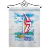 Breeze Decor Sailboats Garden Flag Set Wall Hanger Sports Sailing Boat Lake Dock Nautical Entertainment Activity Physical Small Decorative Gift Yard House Banner Double-Sided Made in USA 13 X 18.5 view 1