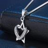 Bansriracha Love Heart and Star Dual Use Pendant Necklaces 925 Sterling Silver Rhinestone Drop Necklace for Women Jewelry Gift (45CM) view 2