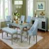24/7 Shop at Home Frohman Contemporary Tufted Dining Bench, Silver and Light Gray view 3