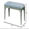 24/7 Shop at Home Frohman Contemporary Tufted Dining Bench, Silver and Light Gray view 4