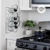 5-Tiers Pot Lid Rack, Wall Mount Pot Lid Holder Multi Tiers Pan Lid Holder Cabinet Door Storage Rack Cookware Stand Holder , For Home Kitchen Cabinet Pantry view 3