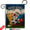 World Cup South Korea Soccer Garden Flag Set Wall Hanger Sports Game Goal Ball Football Entertainment Activity Physical Small Decorative Gift Yard House Banner Double-Sided Made In USA 13 X 18.5 view 2