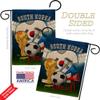 World Cup South Korea Soccer Garden Flag Set Wall Hanger Sports Game Goal Ball Football Entertainment Activity Physical Small Decorative Gift Yard House Banner Double-Sided Made In USA 13 X 18.5 view 3