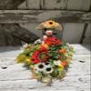 Flower Arrangement, Centerpiece, Wheel Barrel decor,Rustic, Country Decor, Rustic Decor, Flowers, Pig Decor, Krazy Mazie Kreations view 1