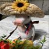 Flower Arrangement, Centerpiece, Wheel Barrel decor,Rustic, Country Decor, Rustic Decor, Flowers, Pig Decor, Krazy Mazie Kreations view 3