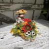 Flower Arrangement, Centerpiece, Wheel Barrel decor,Rustic, Country Decor, Rustic Decor, Flowers, Pig Decor, Krazy Mazie Kreations view 4