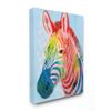 Stupell Industries Abstract Zebra Animal Rainbow Blue Drawing Canvas Wall Art, 36 x 48, Multi-Color view 1