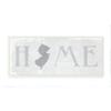 Stupell Industries New Jersey Home State Map Grey Neutral Textured Word Design Wall Plaque Art by Daphne Polselli, 7 x 0.5 x 17, Multi-Color view 1