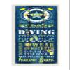 Pool Rules Colorful Word Design, 7 x 17 Inch Mounted Print on Wall Plaque view 1