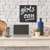 Stupell Industries Girls Can Fashion Modern Black and White Textured Word Design view 3