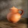 Village Decor Handmade Clay Water Jug With Lid | Carafes Pitcher Capacity 67 oz 2000 ml. view 1