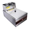 Cypress Shop Commercial Single Tank Basket Electric Deep Fryer Countertop 2500W 6L Heavy Duty Tabletop Restaurant Heavy Duty Frying with Basket Scoop Stainless Steel Kitchenware Cooking Utensils view 2