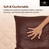Azrah Traders Lambskin Leather Pillow Cover - Sofa Cushion Case - Decorative Throw Covers for Living Room & Bedroom, 16x16 Inches - Dark Brown Plain Pack of 2 view 3
