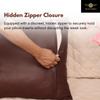 Azrah Traders Lambskin Leather Pillow Cover - Sofa Cushion Case - Decorative Throw Covers for Living Room & Bedroom, 16x16 Inches - Dark Brown Plain Pack of 2 view 4