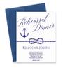 Modern Pink Paper Nautical Rehearsal Dinner Invitation, Anchor Rehearsal Dinner Invites Personalized, Your choice of Quantity and Envelope Color view 1