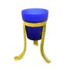 Small Glass Vase with Brass Stand, Assorted Colors, 5" view 1