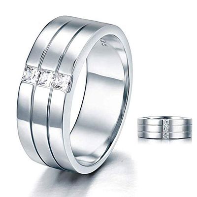 Bansriracha Men Wedding Band Solid Sterling 925 Silver Ring Jewelry CFR8049 (13)