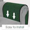 Joywell Chair Remote Holder for Couch Recliner Armrest Organizer Non Slip Sofa Armchair Caddie with 6 Pocket Storage for Magazine, Tablet, Phone, iPad, Dark Green view 4
