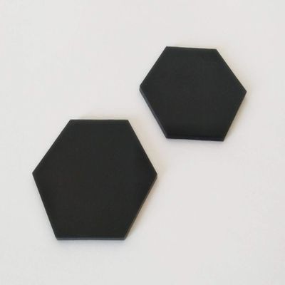 Black Gloss Acrylic Hexagon Sheet, Acrylic Coaster Hexagon Place Card Names Wedding Signs, Crafting Mosaic & Wall Tiles (Black, 3")