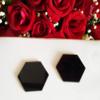 Black Gloss Acrylic Hexagon Sheet, Acrylic Coaster Hexagon Place Card Names Wedding Signs, Crafting Mosaic & Wall Tiles (Black, 3") view 2