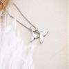 Bansriracha 100% 925 Sterling Silver Double Whale Tail Necklaces & Pendants for Women Flyleaf Creative Lady Fashion Jewelry view 3