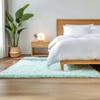 6 x 9 ft Fluffy Mint Green Rug  Large Faux Fur Area Rug for Bedroom, Living Room, or Dining Room  Plush Faux Sheepskin Accent view 1