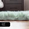 6 x 9 ft Fluffy Mint Green Rug  Large Faux Fur Area Rug for Bedroom, Living Room, or Dining Room  Plush Faux Sheepskin Accent view 2