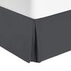 Comfort Bed Store Box Pleated Bed Skirt-1000 Thread Count 100% Egyptian Cotton,Quadruple Pleated, Wrinkle and Fade Resistant, 16 Tailored DropInches(Dark Gray,King) view 1