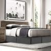 Comfort Bed Store Box Pleated Bed Skirt-1000 Thread Count 100% Egyptian Cotton,Quadruple Pleated, Wrinkle and Fade Resistant, 16 Tailored DropInches(Dark Gray,King) view 2