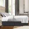 Comfort Bed Store Box Pleated Bed Skirt-1000 Thread Count 100% Egyptian Cotton,Quadruple Pleated, Wrinkle and Fade Resistant, 16 Tailored DropInches(Dark Gray,King) view 4