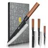 FINDKING Dynasty Series 4PCS Kitchen Knife Set, Professional Japanese Chef Knife Set, 9Cr18MoV High Carbon Steel Blade, African Rosewood Octagonal Handle, for Meat, Fruits, Vegetables view 1