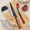 FINDKING Dynasty Series 4PCS Kitchen Knife Set, Professional Japanese Chef Knife Set, 9Cr18MoV High Carbon Steel Blade, African Rosewood Octagonal Handle, for Meat, Fruits, Vegetables view 2