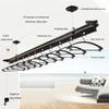 Drying rack Ceiling Mounted Small Balcony Pulley Single Rod Lifting Airer Dryer Aluminum Alloy Hand-Held 200 Cm view 4