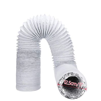 5 Inch Diameter Exhaust Hose Air Conditioner Hoses 118 Inch Length with High Flexibility for Draining Smoke Moisture Dust, Etc