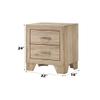 Acme Miquell 2-Drawer Wooden Nightstand in Natural view 3