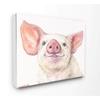 Stupell Industries Large Pig Head Animal Watercolor Painting Canvas Wall Art, 36 x 48, Multi-Color view 1