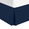Comfort Bed Store Box Pleated Bed Skirt-1000 Thread Count 100% Egyptian Cotton,Quadruple Pleated, Wrinkle and Fade Resistant, 20 Tailored DropInches(Navy Blue,Queen) view 1