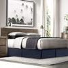Comfort Bed Store Box Pleated Bed Skirt-1000 Thread Count 100% Egyptian Cotton,Quadruple Pleated, Wrinkle and Fade Resistant, 20 Tailored DropInches(Navy Blue,Queen) view 2