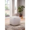 XPRESS WORLD Ivory Wool Footrest Pouf view 2