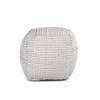 XPRESS WORLD Ivory Wool Footrest Pouf view 4