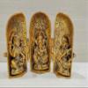 GiftNagri Gold Plated Metal Handicraft Laxmi Ganesha Saraswati Hindu God Idols in A Foldable Box Murti for Home Temple Puja Gifts Home Decorative for Living Room Office Shops Counter view 1