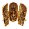 GiftNagri Gold Plated Metal Handicraft Laxmi Ganesha Saraswati Hindu God Idols in A Foldable Box Murti for Home Temple Puja Gifts Home Decorative for Living Room Office Shops Counter view 2