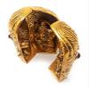 GiftNagri Gold Plated Metal Handicraft Laxmi Ganesha Saraswati Hindu God Idols in A Foldable Box Murti for Home Temple Puja Gifts Home Decorative for Living Room Office Shops Counter view 3