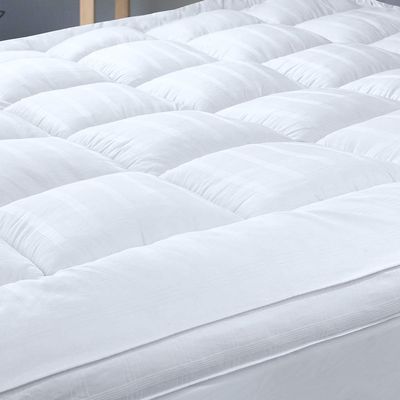 Extra Thick Pillow Top 3 Inch Mattress Topper King Size for Firm Mattress, Cooling Fluffy Cotton Hotel Mattress Bed Topper for Cloud Like Sleep & Back Pain, Plush Soft Pad, Fit to 6-22 Mattress