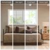 Madison Park Daybed Cover Set - Trendy Design, All Season Luxury Bedding with Bedskirt, Matching Shams, Decorative Pillow, Diamond Quilted Faux Suede Reversible Brown 75"x39" 6 Piece view 2