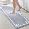 Madison Park Evan 100% Cotton Bathroom Rug Non Slip Backing-Luxrurious Tufted Plush Bath Mat Absorbent, Quick Dry, Spa Design Shower Room Dcor, 24x72, Blue view 1